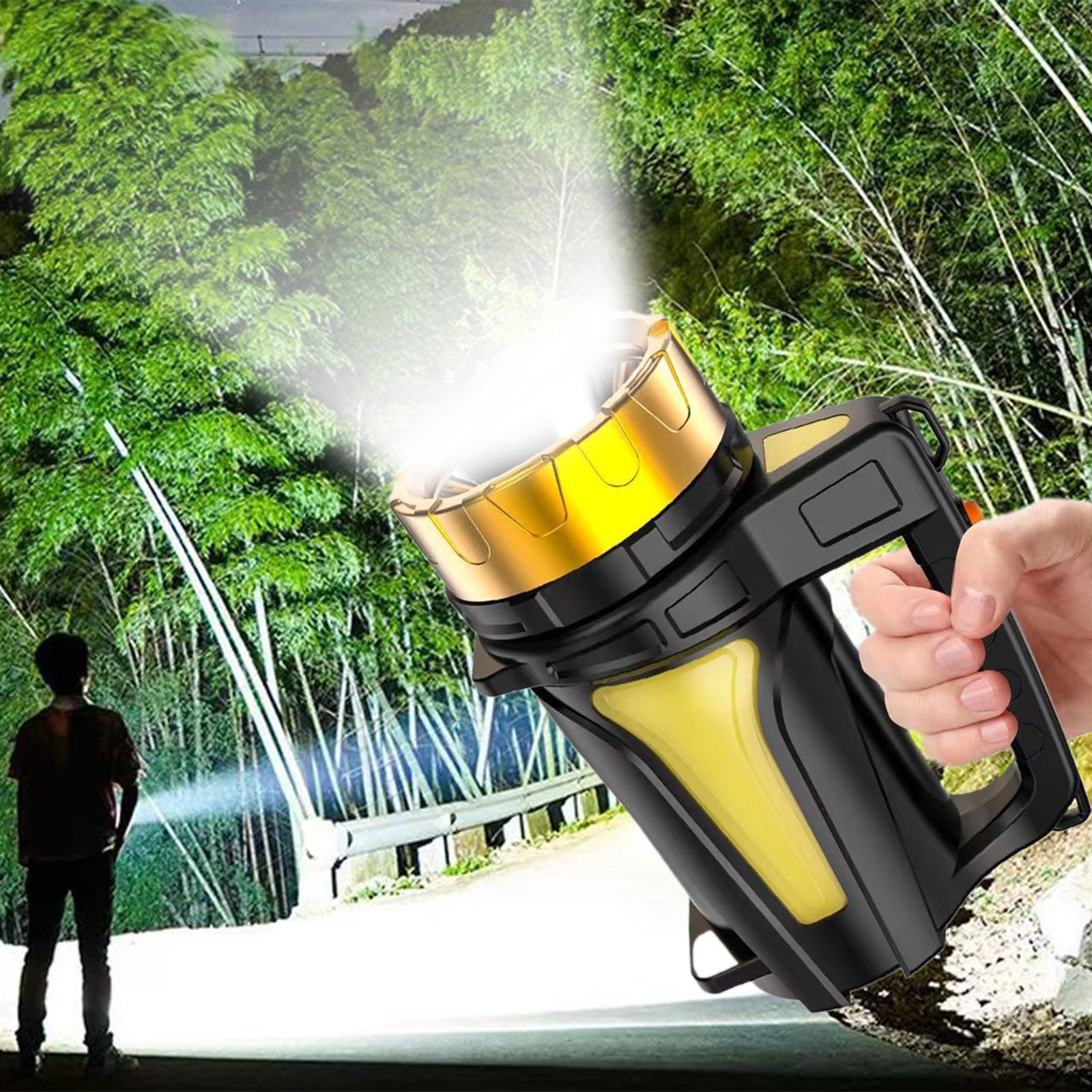 Portable Camping Tent With Cob Light With 4 Light Modes Light Weight And Super Bright Spotlights Lamp Mini Flashlights High Lumens For Outdoor Home And Car For Hunting Boating Camping